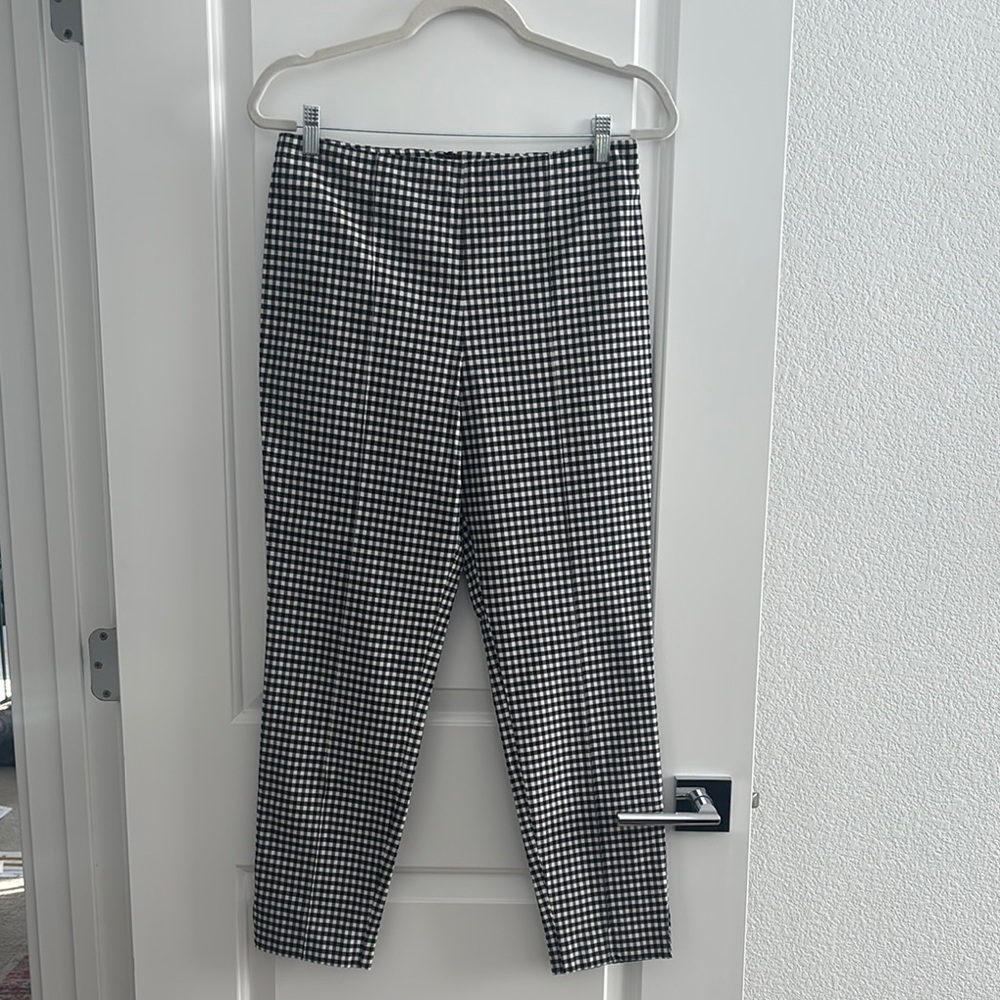 Veronica Beard Stylish Black and White Checkered Women’s Pants - Picture 2 of 4